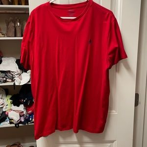 Men’s red polo